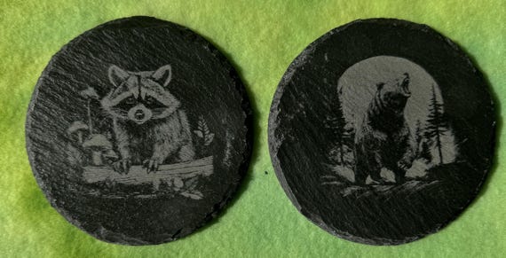 Wildlife themed Slate Coaster collection