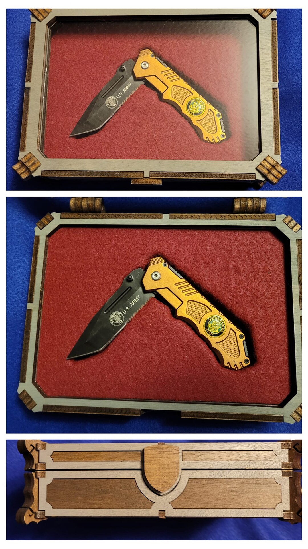 US Army Themed Knife Gift Box Set Etsy