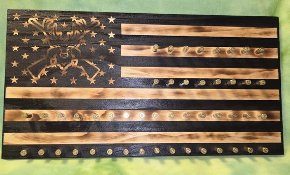 Deer Hunter bullet themed coin holder Flag