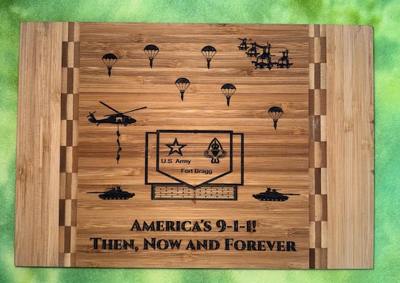 Fort Bragg America's 9-1-1 Themed Cutting board