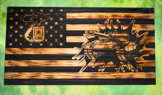 Military Tank Themed Flag