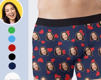 Custom Boxer briefs with Faces, Gift for Husband/boyfriend, Gift for him Anniversary/Valentines day/Birthday Christmas, Fathers Day gift