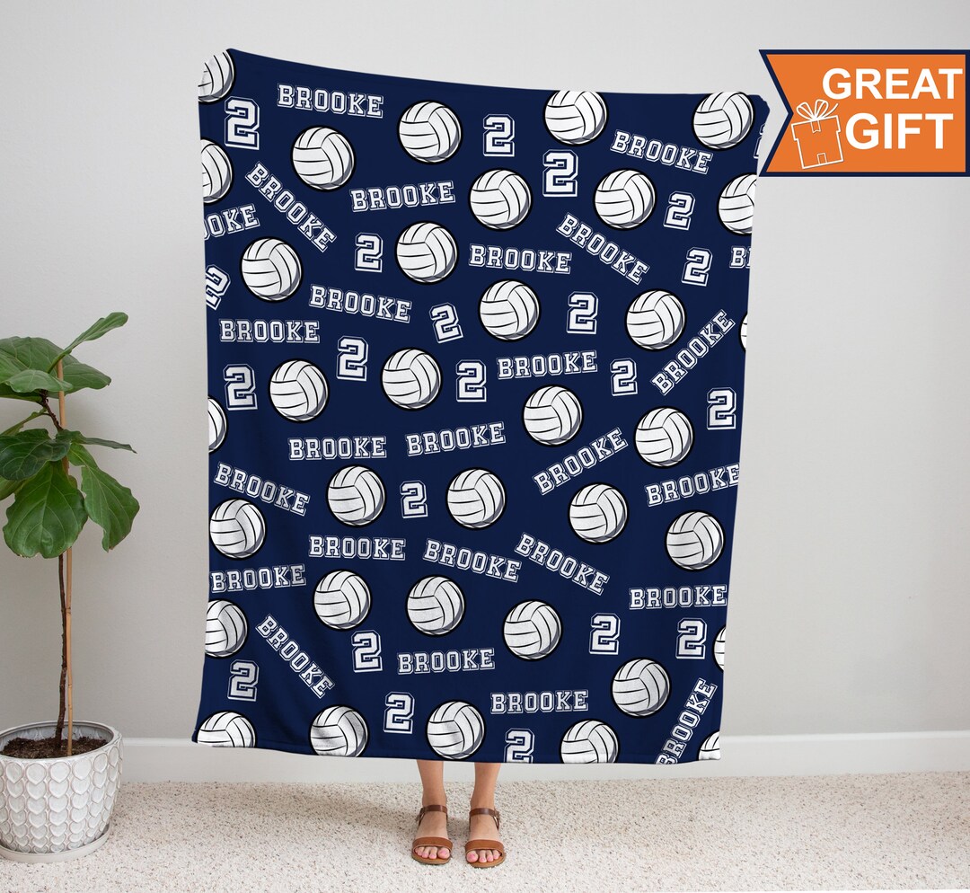 Personalized Volleyball Blanket, Volleyball Blanket Gift, Gift for