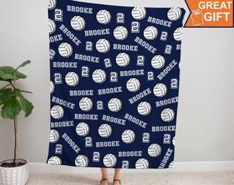 Personalized Volleyball Blanket, Volleyball blanket gift, gift for volleyball player, volleyball gift, volleyball team gift
