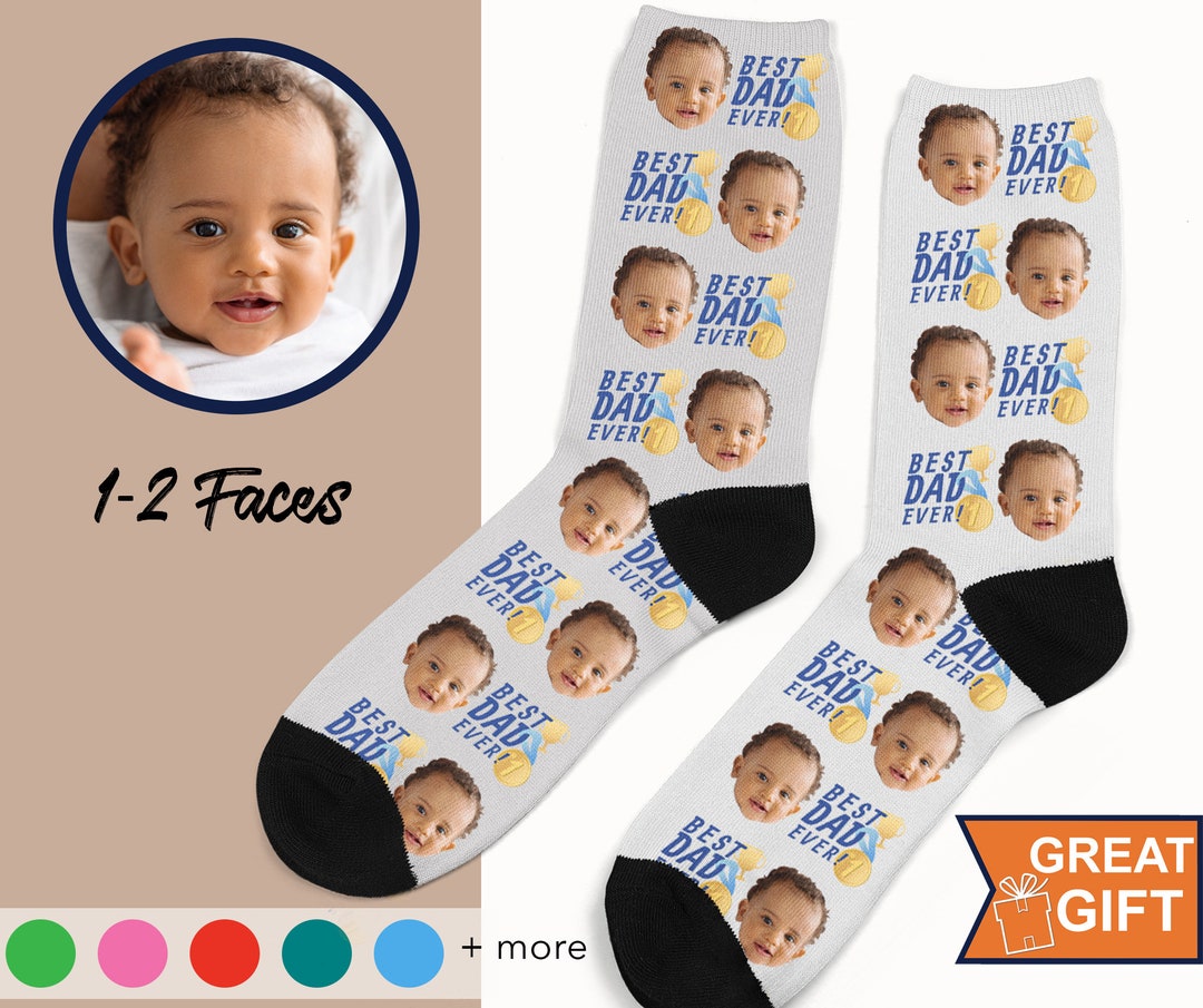 Fathers Day Socks, Custom Face Socks, Personalized Socks, Gifts for Dad ...
