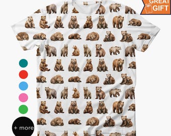 Bear Animal t-shirt, Bear gift, bear birthday gift, bear christmas gift