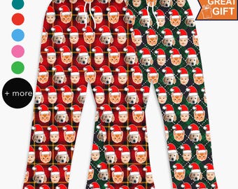 Custom Christmas face pajamas, Personalize Face Pajama Pants, Couples Christmas Pajamas, Holiday Family Christmas Matching Pajamas
