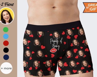 Custom Boxer briefs with Faces, Valentines Day Gift for Husband/boyfriend, Gift for him Anniversary/Christmas, Fathers Day gift