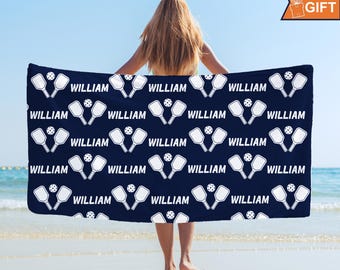Personalized PICKLEBALL towel, pickleball gift, pickleball team, captain, pickleball pro, league, event, pickleball accessories, tournament