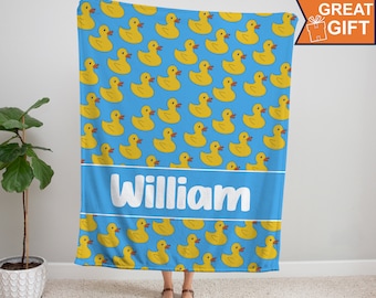 Personalized Duck Blanket with your name, Duck Baby Blanket, Duck Hunter Baby Blanket, Duck Nursery