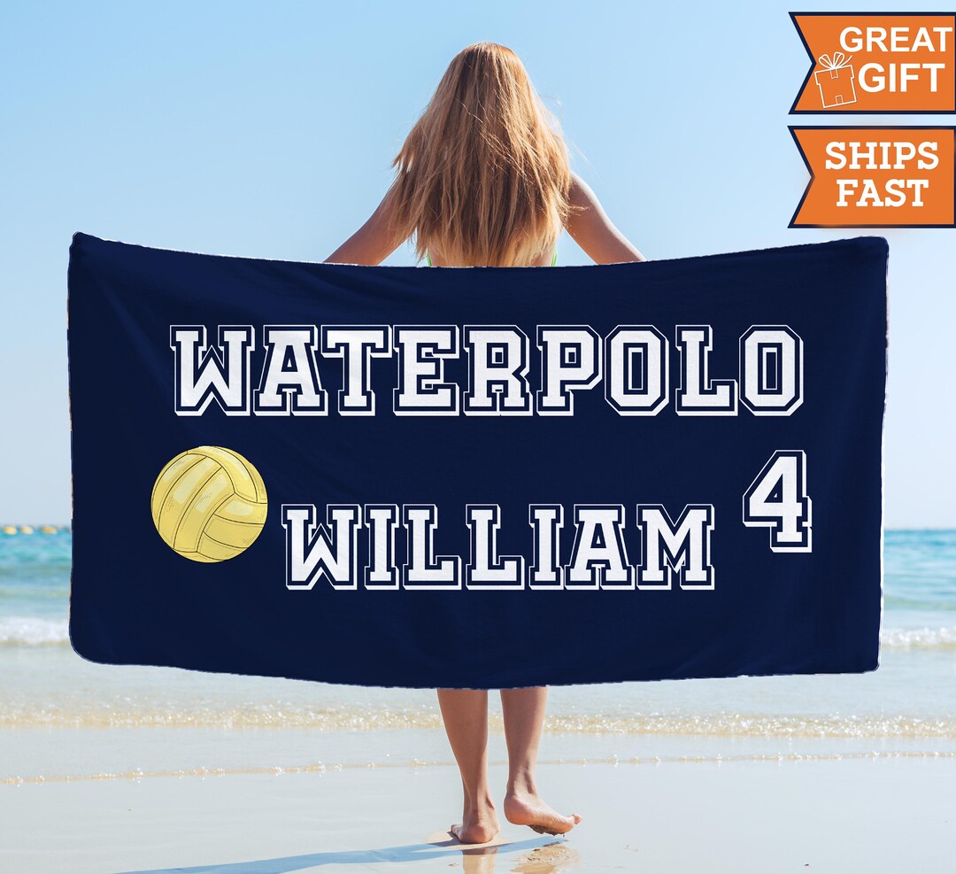 Custom Water Polo Towels With Name, Water Polo Team Gifts, Sports Gifts