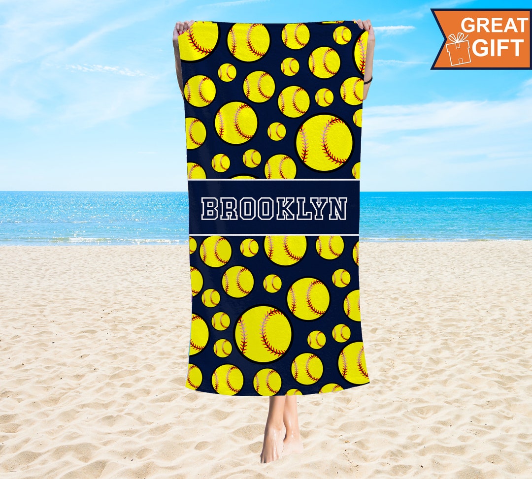 Custom Softball Towels With Name, Softball Team Gifts, Sports Gifts