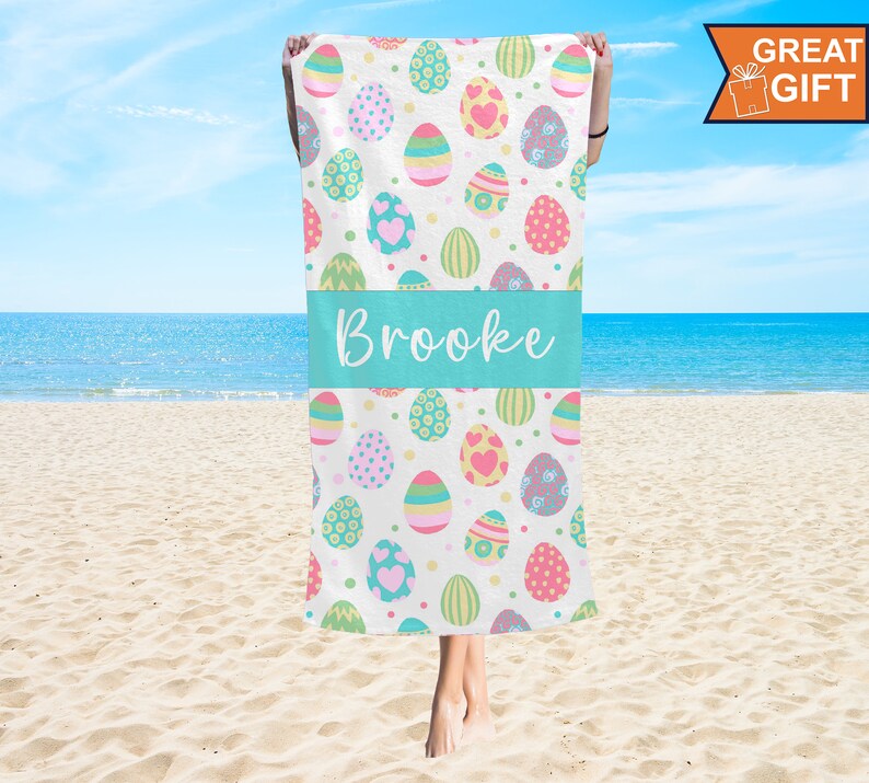 Personalized Easter Beach Towels