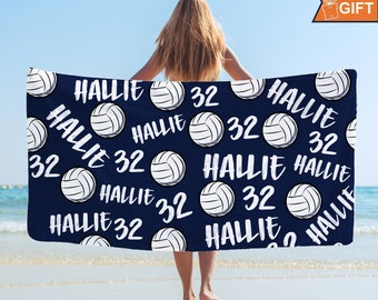 Custom volleyball Towels with name, volleyball Team Gifts, Sports Gifts, volleyball gifts, team towels, volleyball player gift, coach gifts
