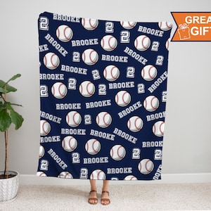 Personalized Baseball Blanket, Sports gift, baseball blanket gift, gift for baseball player, team gift, baseball team gift, custom blanket