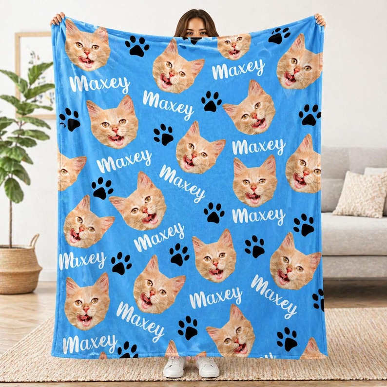 custom cat blanket , personalized cat gift , cat photo blanket, pet face blanket, custom pet blanket, cat lover gift, cat mom gift , pet memorial gift , custom cat throw , cat fleece blanket , pet picture blanket , custom pet gift , cat blanket with name