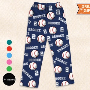 Personalized Baseball Pajama, Sports gift, baseball pajama gift, gift for baseball player, team gift, baseball team gift, custom pajama