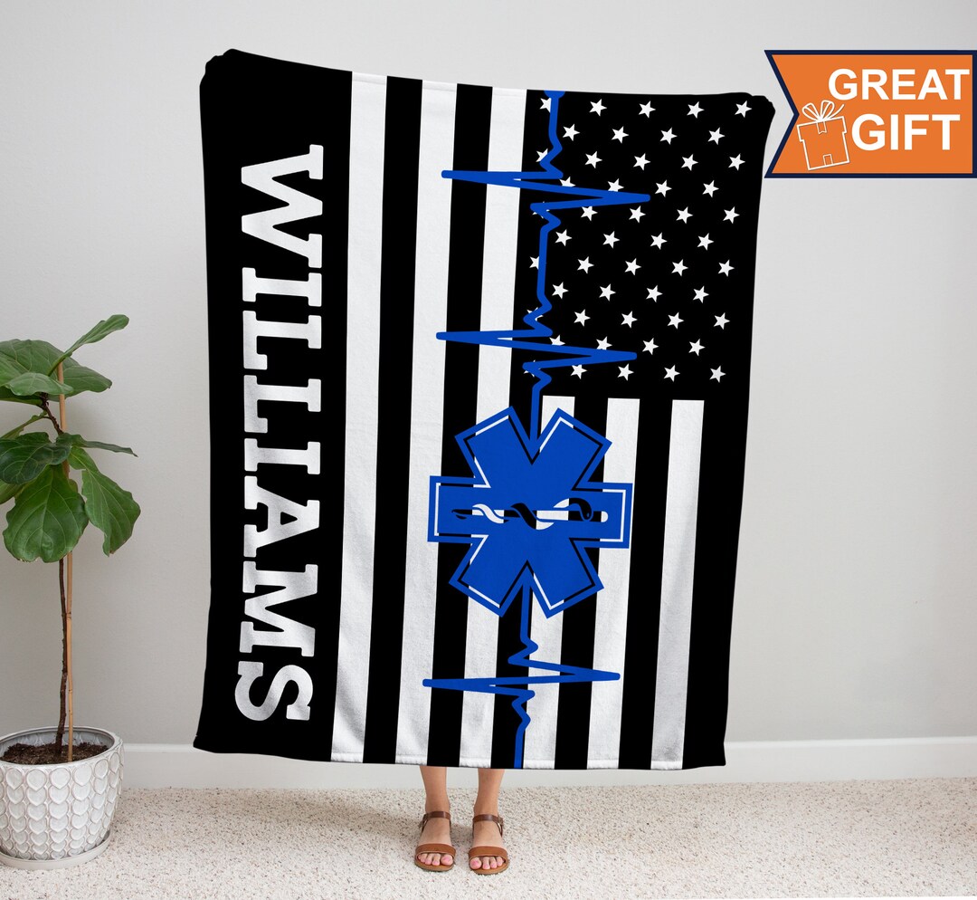 EMT Blanket, Paramedic Blanket, Paramedic Gift, Paramedic Gift for Her