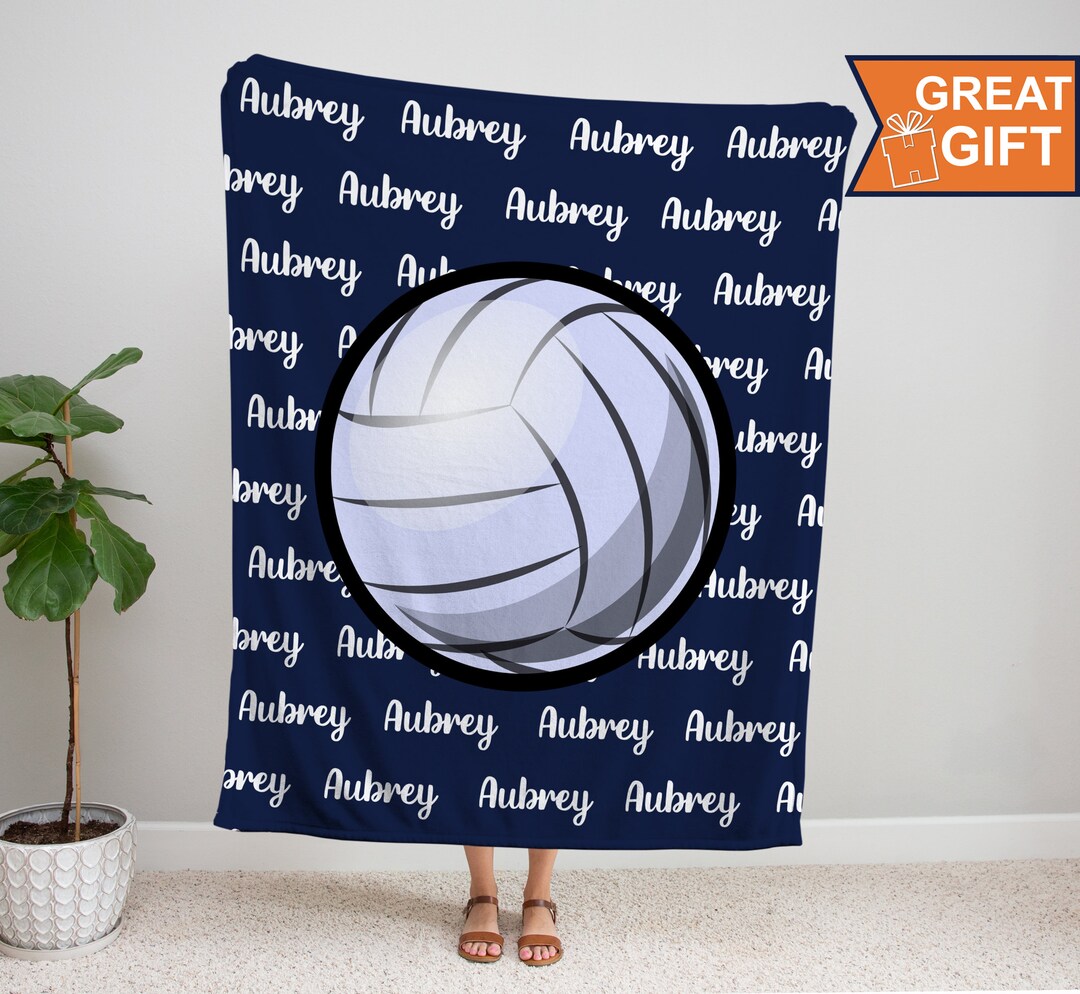 Personalized Volleyball Blanket, Volleyball Blanket Gift, Gift for
