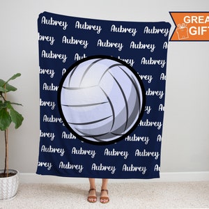 Personalized Volleyball Blanket, Volleyball blanket gift, gift for volleyball player, volleyball gift, volleyball team gift