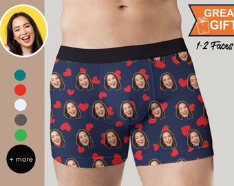 Custom Boxer briefs with Faces, Gift for Husband/boyfriend, Gift for him Anniversary/Valentines day/Birthday Christmas, Fathers Day gift