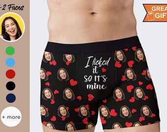 Custom Boxer briefs with Faces, Valentines Day Gift for Husband/boyfriend, Gift for him Anniversary/Christmas, Fathers Day gift