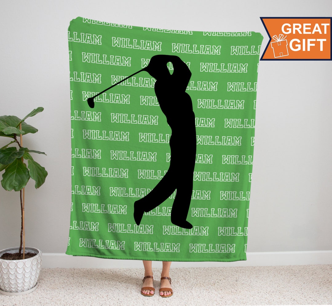 Personalized Golf Blanket With Your Name, Sports Gift, Golf Gift, Gift