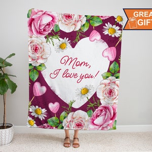 Mothers day gift, personalized mom gift from daughter son, Mom birthday, mom christmas gift, custom blanket, worlds best mom