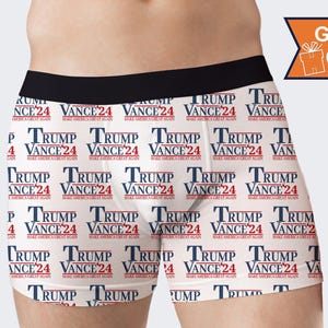 Trump Vance 2024 Boxer Briefs Underwear, MAGA 2024 Donald Trump, Trump For President, 2024 Election, Republican, Trump Gifts