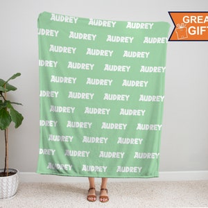 Plush Minky Name Blanket, Personalized Blanket with your Name