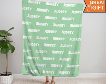 Plush Minky Name Blanket, Personalized Blanket with your Name