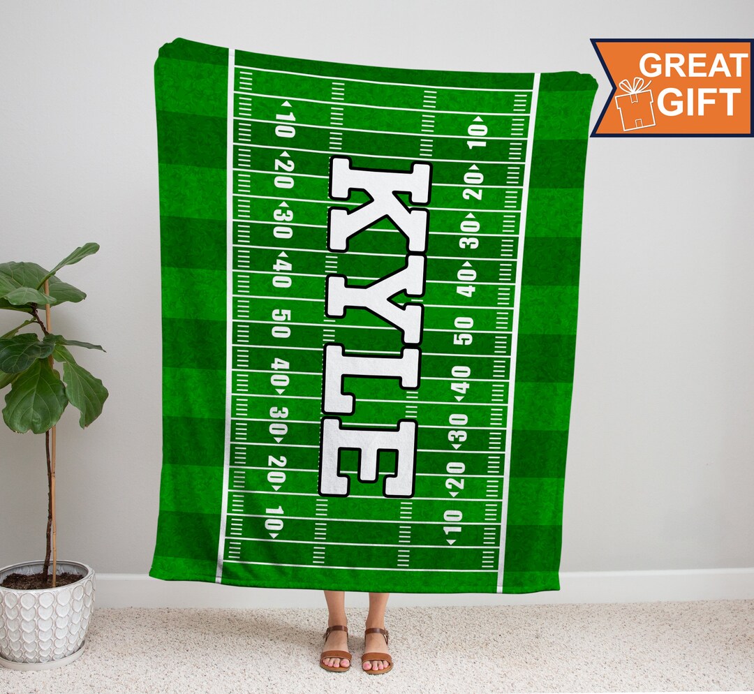 Personalized Football Blanket Football Player Gift Football Etsy