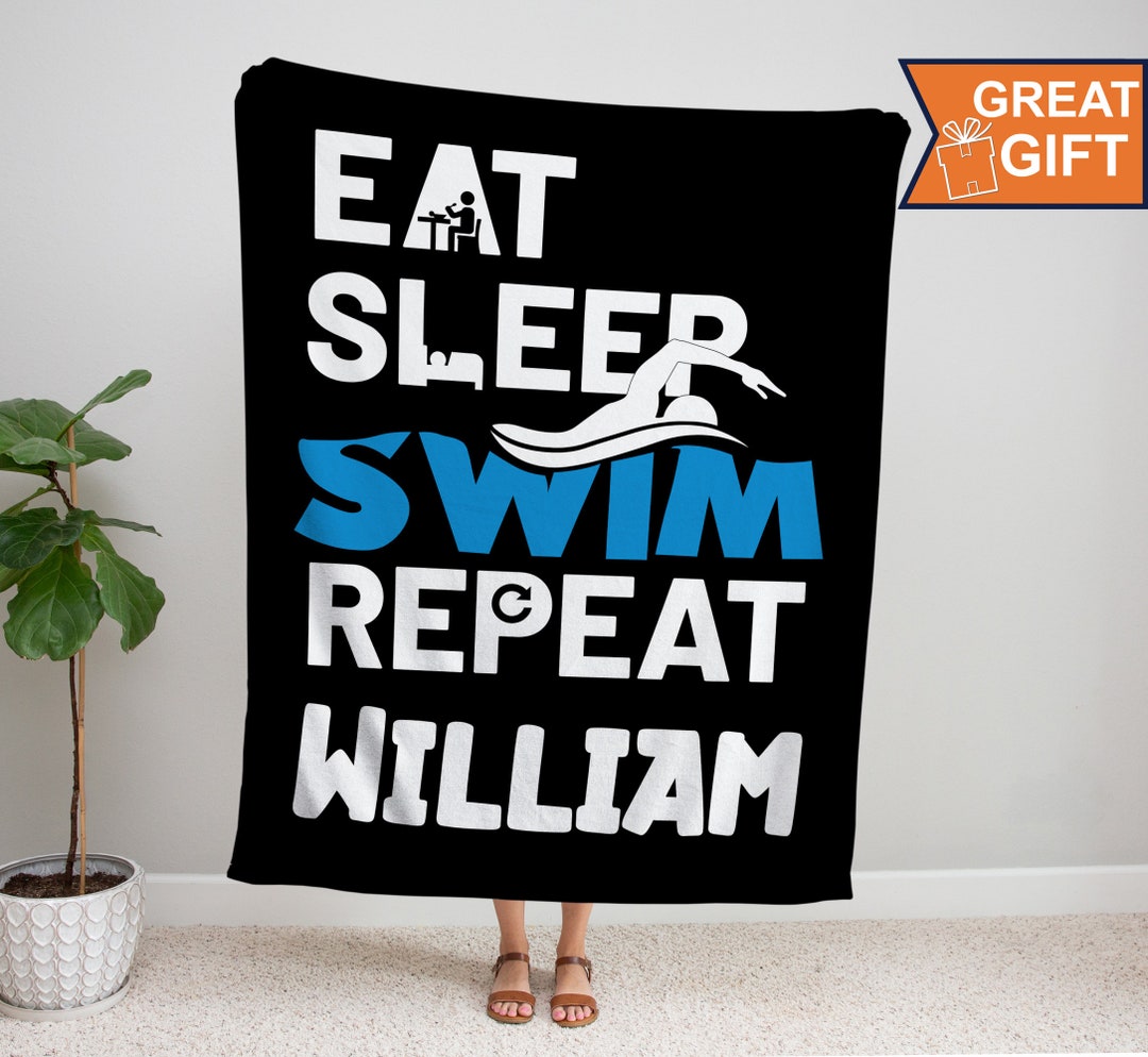 Personalized Swimming Blanket, Swimming Pool Throw Blankets, Swim Gift ...