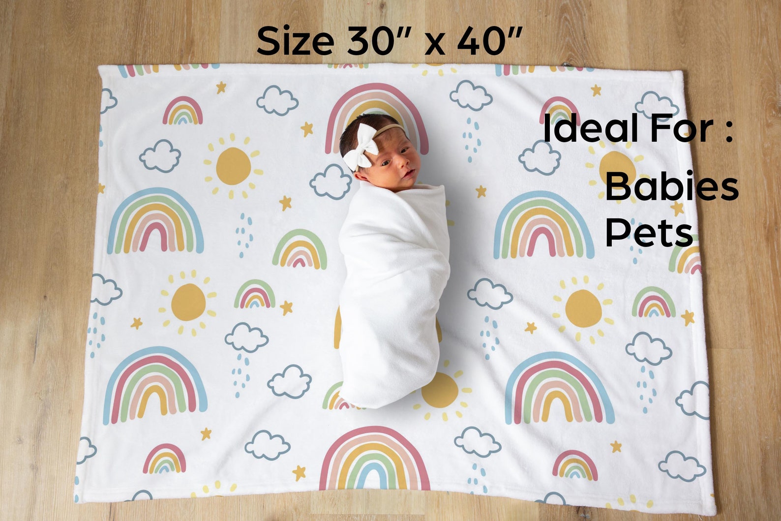 Shark Print Pattern Hooded Blanket main image 0