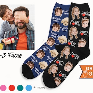Gift for Dad, Fathers Day Socks, Custom Face Socks, Personalized Socks, fathers day gifts, Gifts for him, dads birthday, gift for grandpa