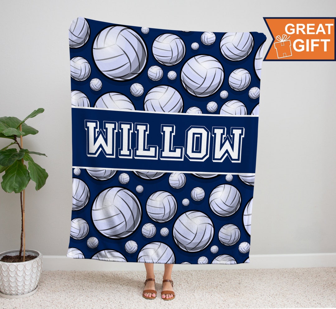 Personalized Volleyball Blanket, Volleyball Blanket Gift, Gift for
