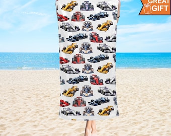 Race Car Beach Towels, Race Car Gifts, Sports Race Car Beach Towels, Race Car Birthday, Racing Gifts, Kids beach towel