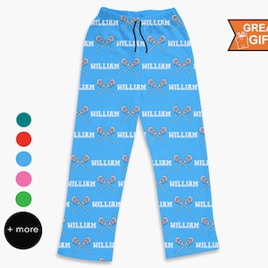 Personalized Lacrosse pajama with your name, Sports gift, Lacrosse gifts, gift for Lacrosse player, Lacrosse team gifts