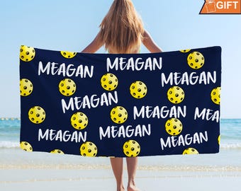 Personalized PICKLEBALL towel, pickleball gift, pickleball team, captain, pickleball pro, league, event, pickleball accessories, tournament