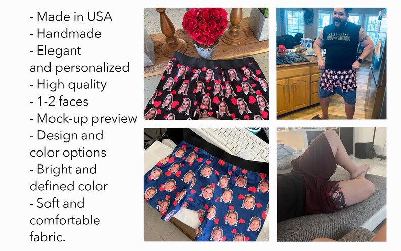 Custom Boxers With Face, Personalized Boxers, Gifts for Boyfriend ...