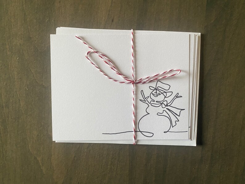 Small Winter Card Winter Flat Cards, Pack of 5 - Etsy