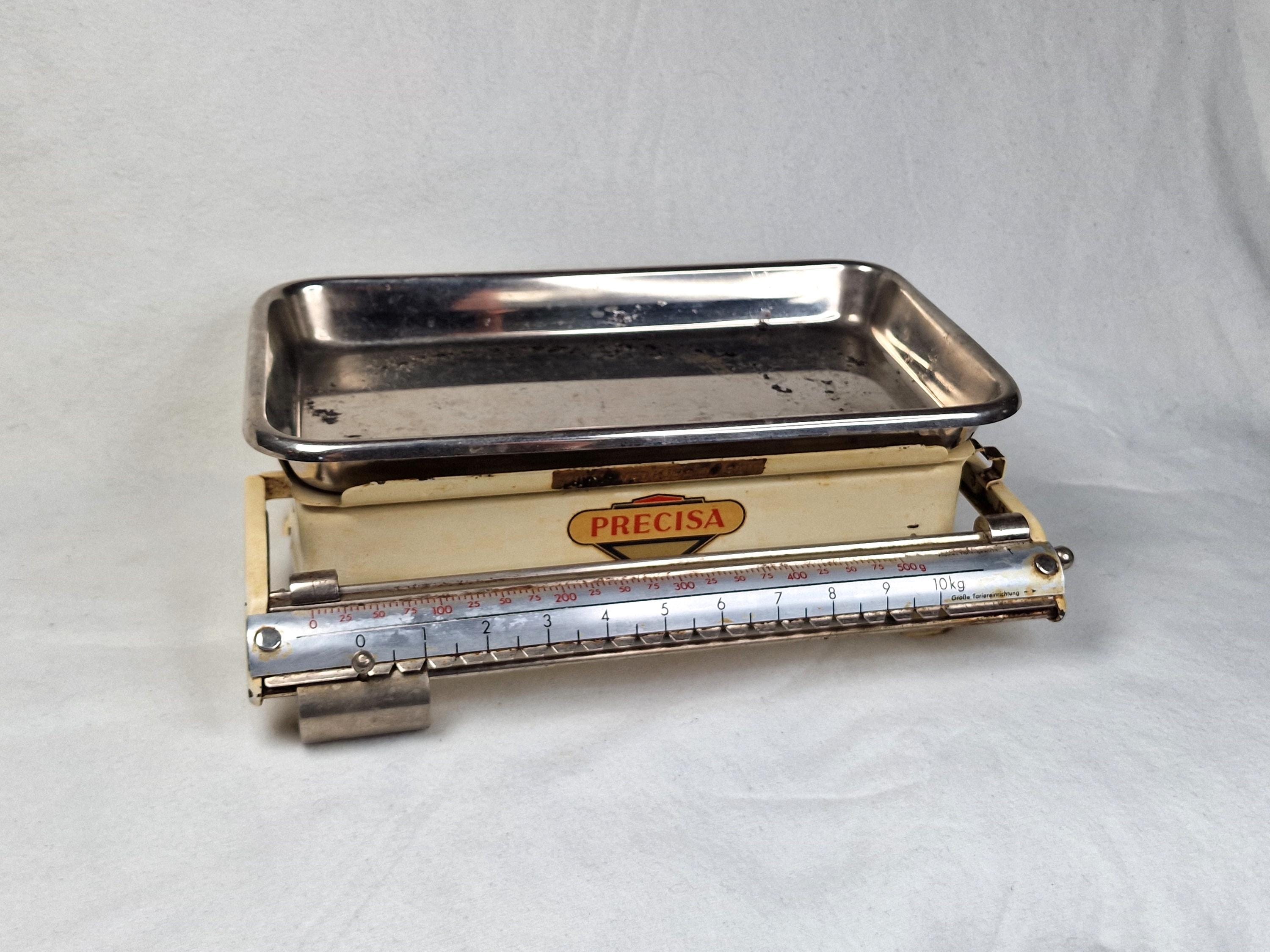 Vintage Precisa Switzerland Kitchen Scale, Mid Century Balance