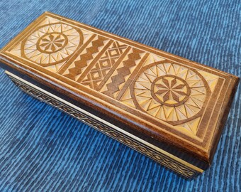 Beautiful  Russian Hand Made Birch Wood  Box Hand Painted  Jewelry Box Gift  Collectible Piece Room decor Ethnic gift