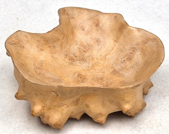 Birch knot bowl or drinking cup. Norwegian folk art. Small Scandinavian burl bowl. Vintage folk art