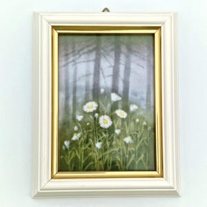 Vintage Porsgrund Porcelain Wall Art, Framed Floral Tile By Jan Harr, Scandinavian Home Decor, Norwegian Forest Flowers Gift Idea