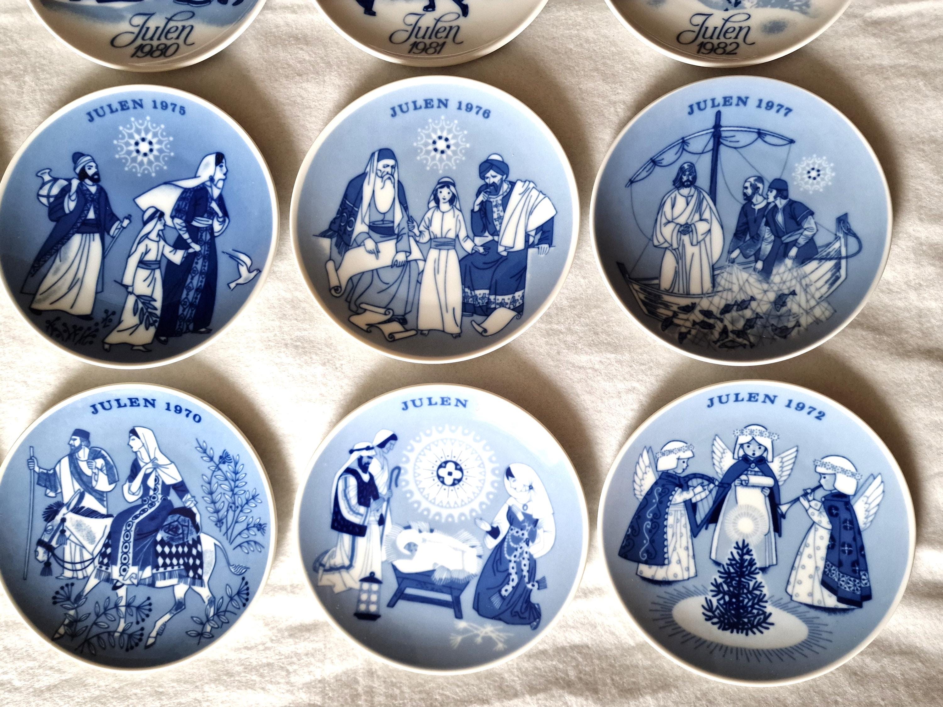 Complete Porsgrund Norway Christmas Plate Collection 1968–1987