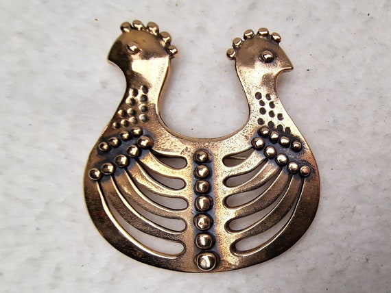 Uni David-Andersen bronze brooch Norway. Design L… - image 1