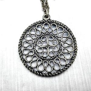 Astri Holthe collana pendente vtg peltro scandinavo norvegese Norvegia 1960 - 70 s