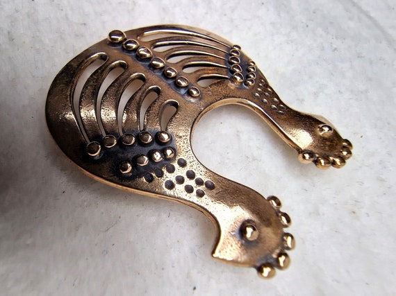 Uni David-Andersen bronze brooch Norway. Design L… - image 3