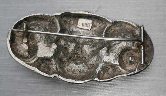 Henrik Moller Trondheim Norway Rare Antique Silver 830 Brooch